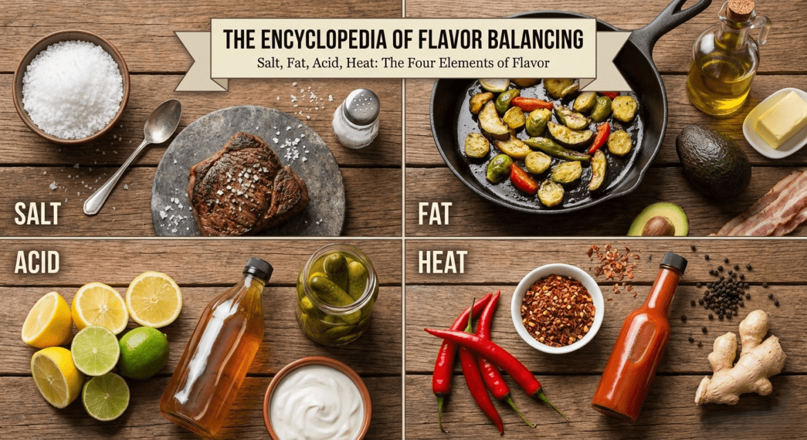 Salt, Fat, Acid, Heat: The Four Elements of Flavor Balancing